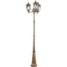 Фонарь уличный (столб) MAYTONI FLEUR черный с золотом O414FL-03GB