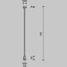Крепление потолочное MAYTONI LONG FLARITY TRA159С-S1-B одинарное 700мм черный TRA159C-S1-B