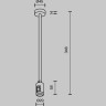 Крепление потолочное MAYTONI MEDIUM FLARITY TRA158C-B1-B 300мм с вводом питания черный