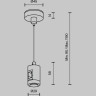Подвес тросовый MAYTONI HANG FLARITY TRA157SW-S1-BS одинарный латунь
