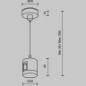 Подвес тросовый MAYTONI HANG FLARITY TRA157SW-IPC1-BS с прямым коннектором питания латунь
