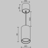 Подвесной светильник MAYTONI VOL P100PL-20W4K-B
