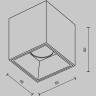 Потолочный светильник MAYTONI ALFA LED C064CL-5W3K-SQ-WB