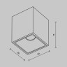 Потолочный светильник MAYTONI ALFA LED C065CL-8W4K-SQ-B