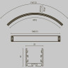 Радиусный профиль MAYTONI ALM-3535R-B-IN-90°-1.5M 35x35 Ø1500мм внутренний 1/4 круга черный ALM-3535R-B-IN-90-1.5M