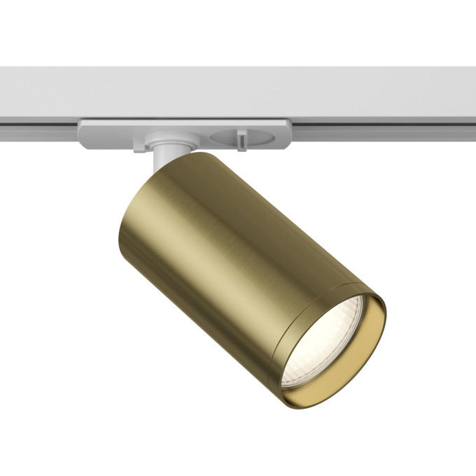 Трековый светильник MAYTONI TR020-1-GU10-WBS белый и латунь