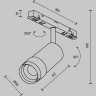 Трековый светильник MAYTONI FOCUS ZOOM TR212-1-12WTW-DS-Z-B