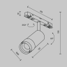 Трековый светильник MAYTONI FOCUS ZOOM TR212-4-12WTW-Z-DSZ-B