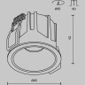 Встраиваемый светильник MAYTONI ALFA LED DL043-01-10W4K-RD-W-1