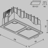 Встраиваемый светильник MAYTONI ALFA LED DL043-02-10W3K-SQ-B-1