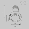 Встраиваемый светильник MAYTONI DIP DL116-10W-2.7K-B