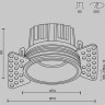 Встраиваемый светильник MAYTONI ROUND DL058-12W4K-TRS-B