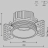 Встраиваемый светильник MAYTONI ROUND DL058-7W3K-TRS-B